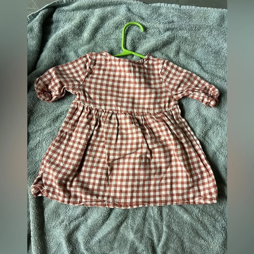 Carter's orange and White Checkered Dress